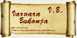 Varvara Bukonja vizit kartica